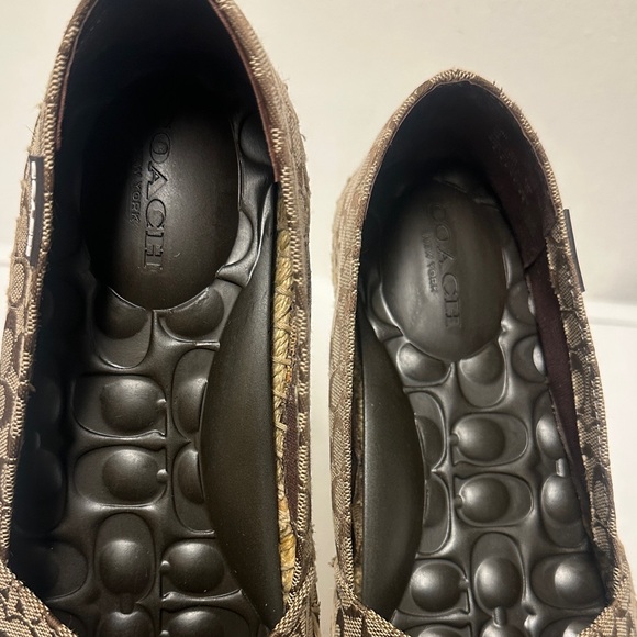 Coach signature jacquard espadrille flats. Brown Espadrille, Soft padded in sole - Picture 9 of 10